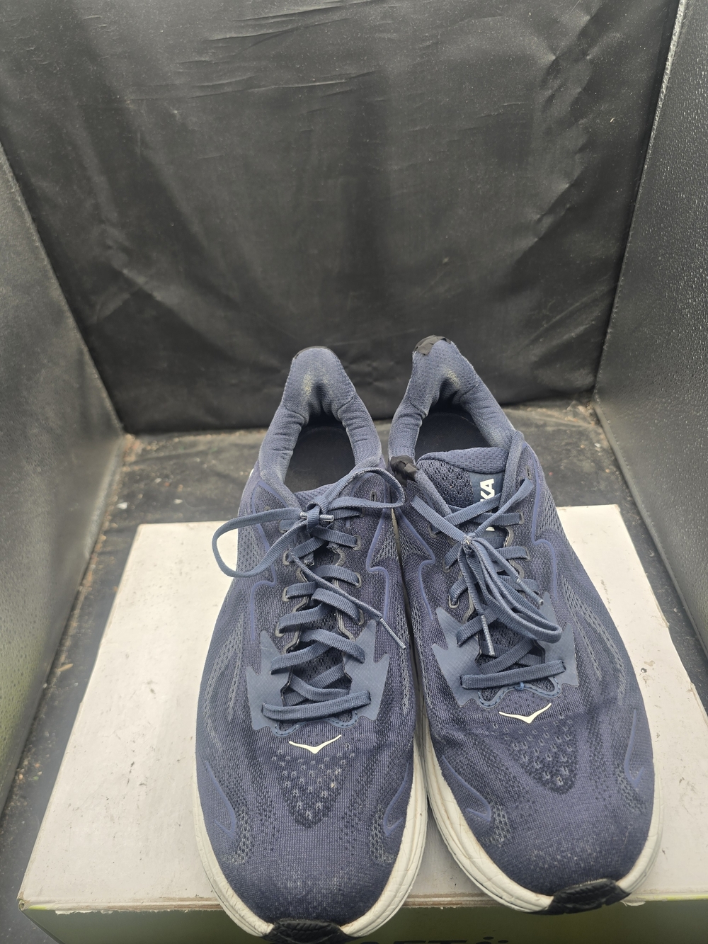 Hoka One One Navy Mesh Athletic Sneakers